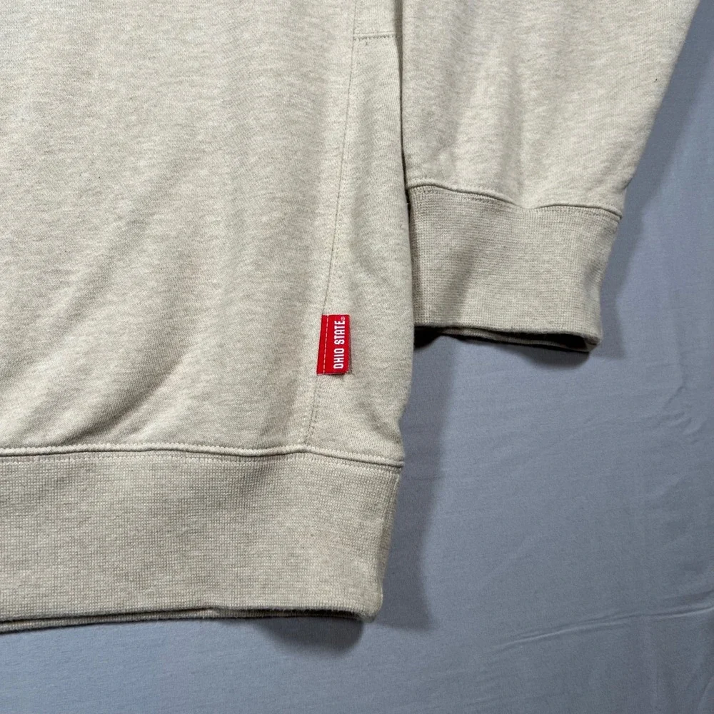 Nike Ohio State Buckeyes Sweatshirt Mens XXL Oatmeal Heather‎ Pennant Crewneck